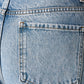 High Waist Cutline Jeans Blue