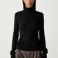 Mini Ribbed Merino Mock Neck