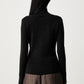 Mini Ribbed Merino Mock Neck