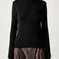 Mini Ribbed Merino Mock Neck