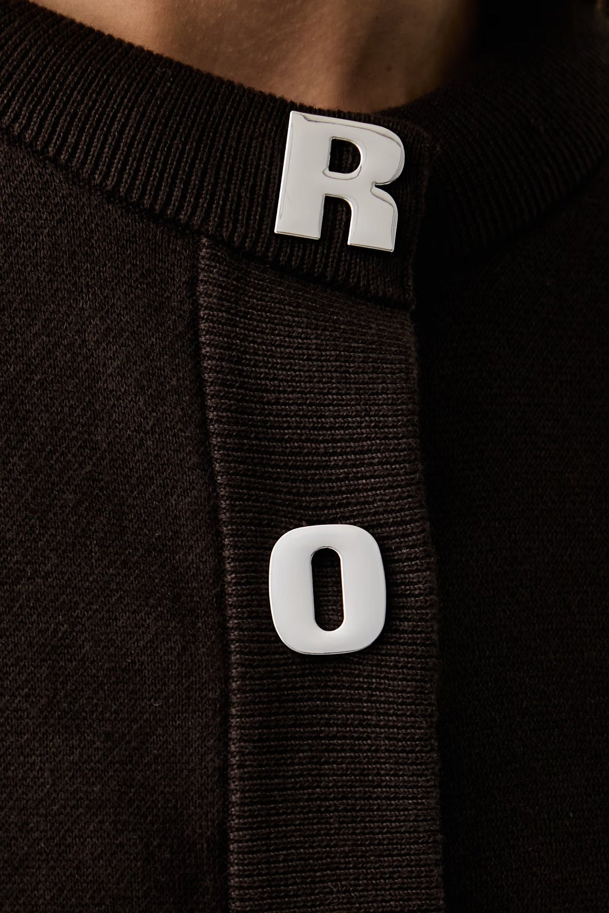 Firm Knit Ss Cardigan Brown