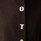 Firm Knit Cardigan Brown