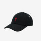 Black Cotton Ami de Coeur Embroidery Cap