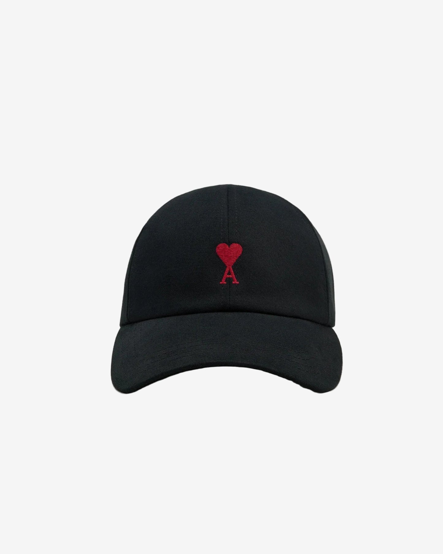Black Cotton Ami de Coeur Embroidery Cap