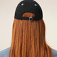 Black Cotton Ami de Coeur Embroidery Cap
