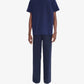 Navy blue pants on a white background