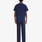 Navy blue pants on a white background
