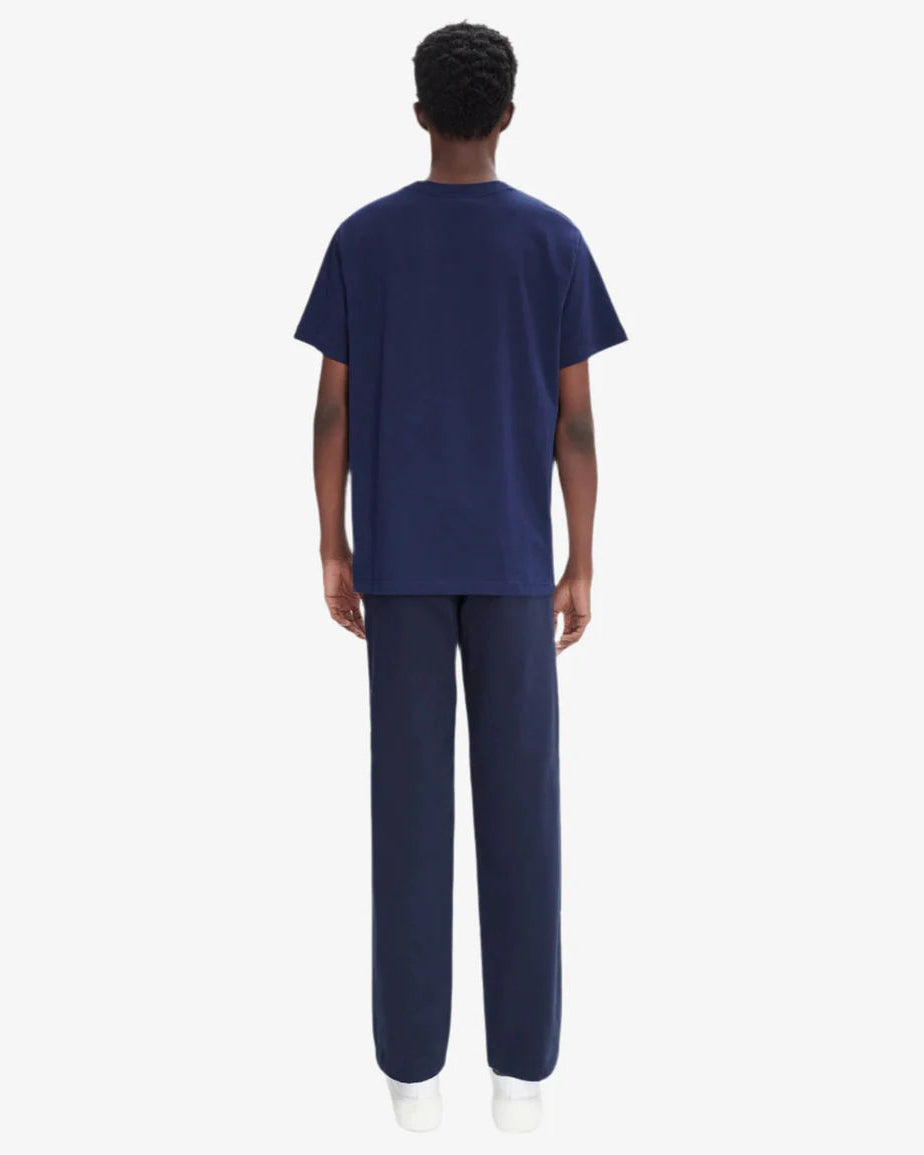 Navy blue pants on a white background