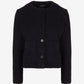 Black jacket with buttons on a white background