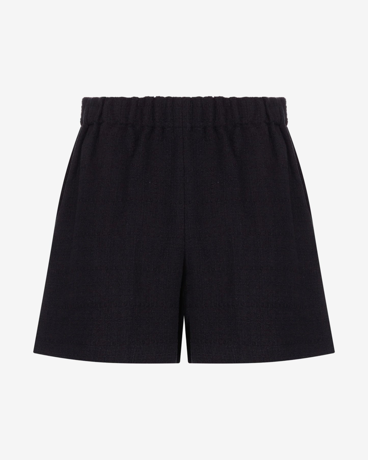 Black shorts on a white background