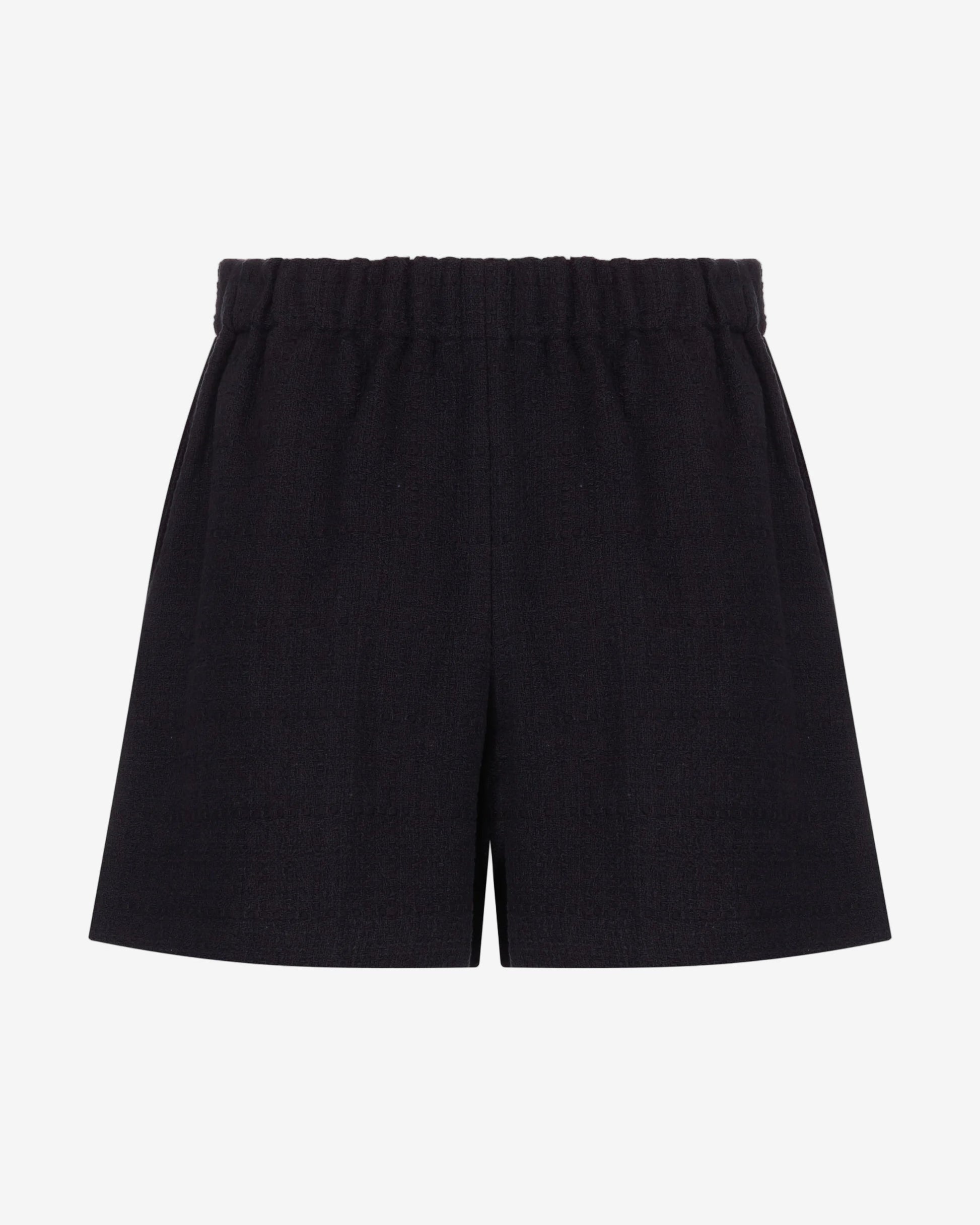Black shorts on a white background