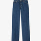 Blue jeans on a white background