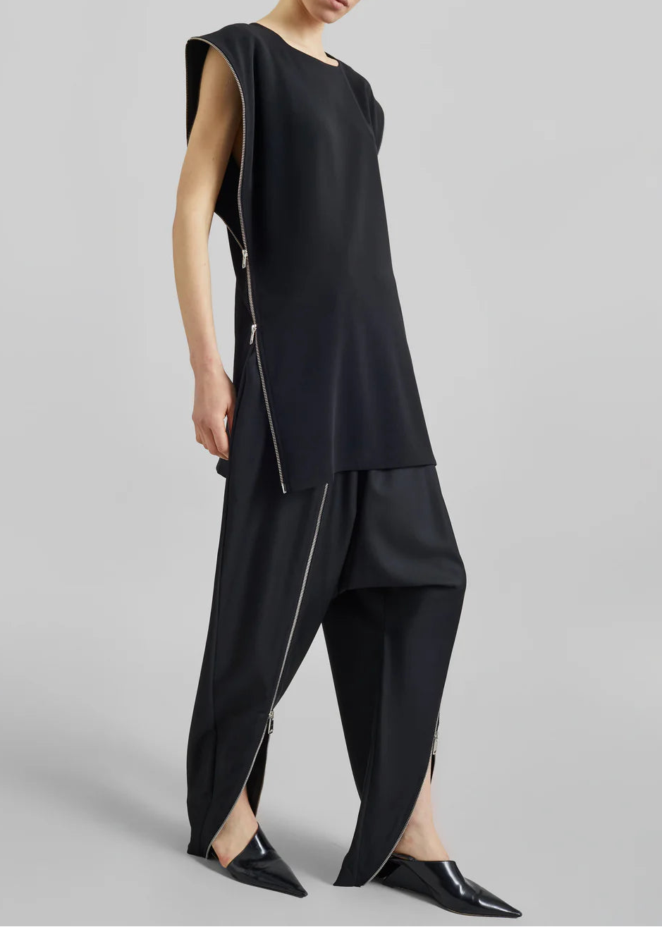 Double Zipped Sarouel Pants