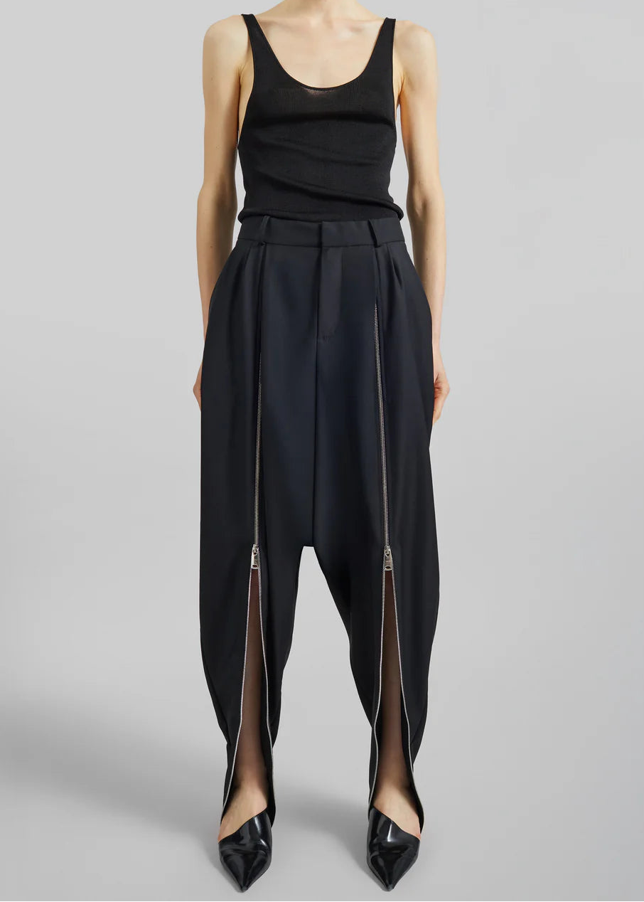 Double Zipped Sarouel Pants