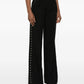 STUDDED WIDE LEG TAILORED TROUSERS