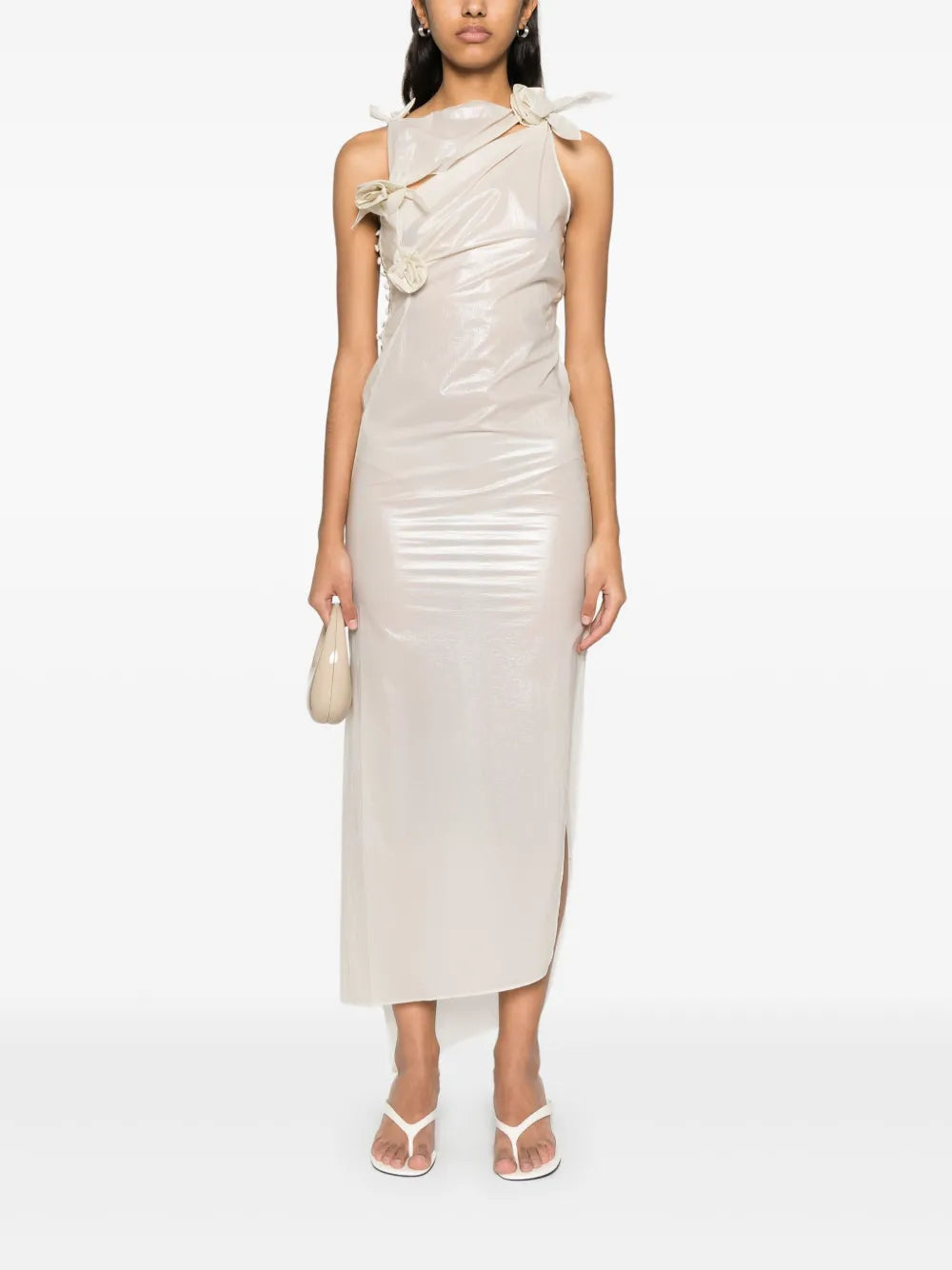 ASYMMETRIC FLOWER GOWN