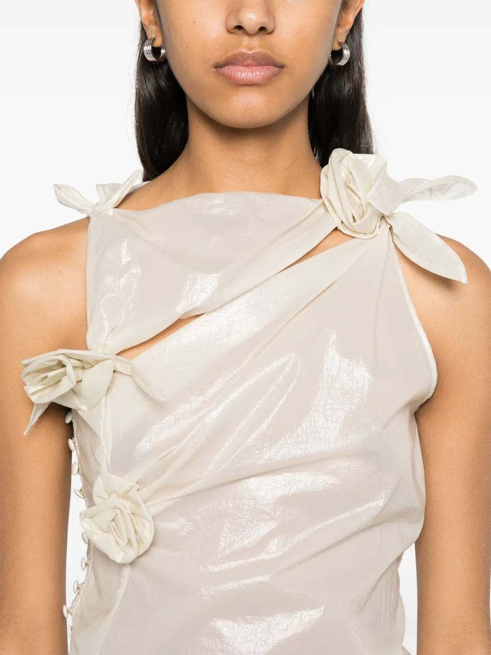 ASYMMETRIC FLOWER GOWN