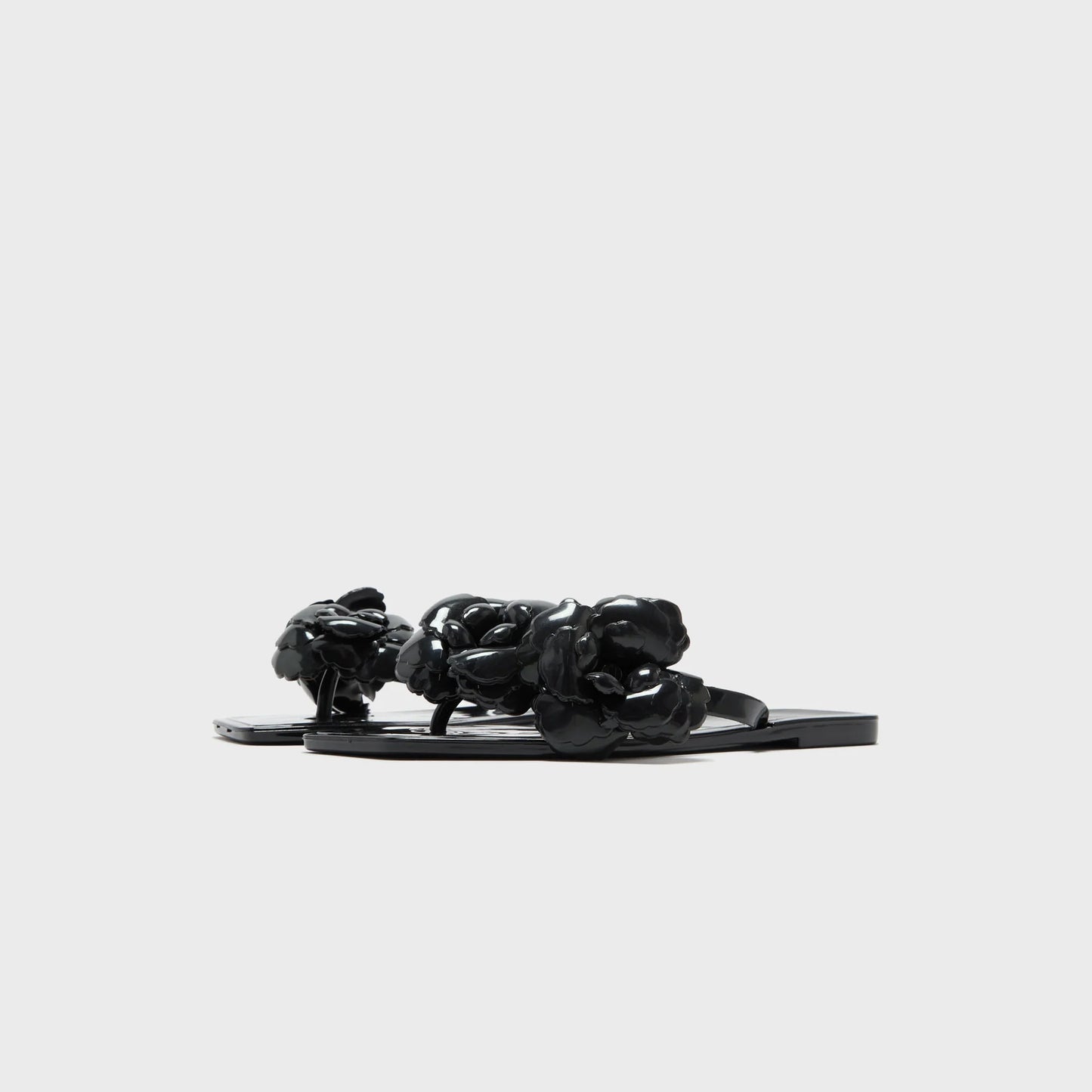 Silicone Flower Flat Sandals