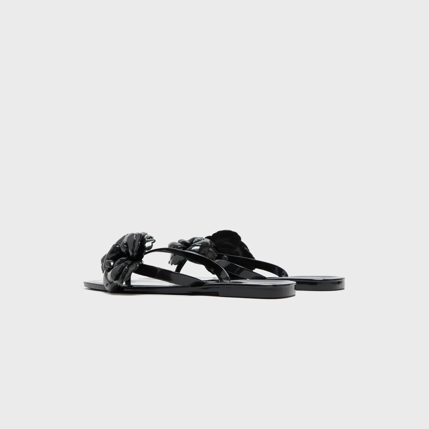 Silicone Flower Flat Sandals