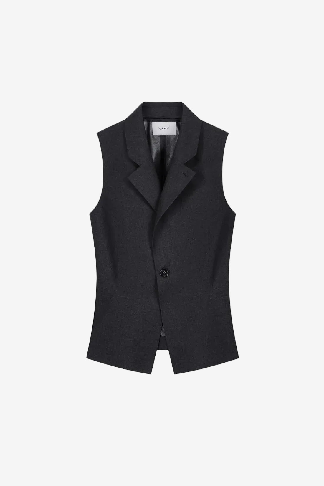 Black vest on a white background