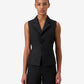 Black vest on a white background