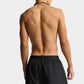 Black shorts with Dsquared2 logo on a light gray background
