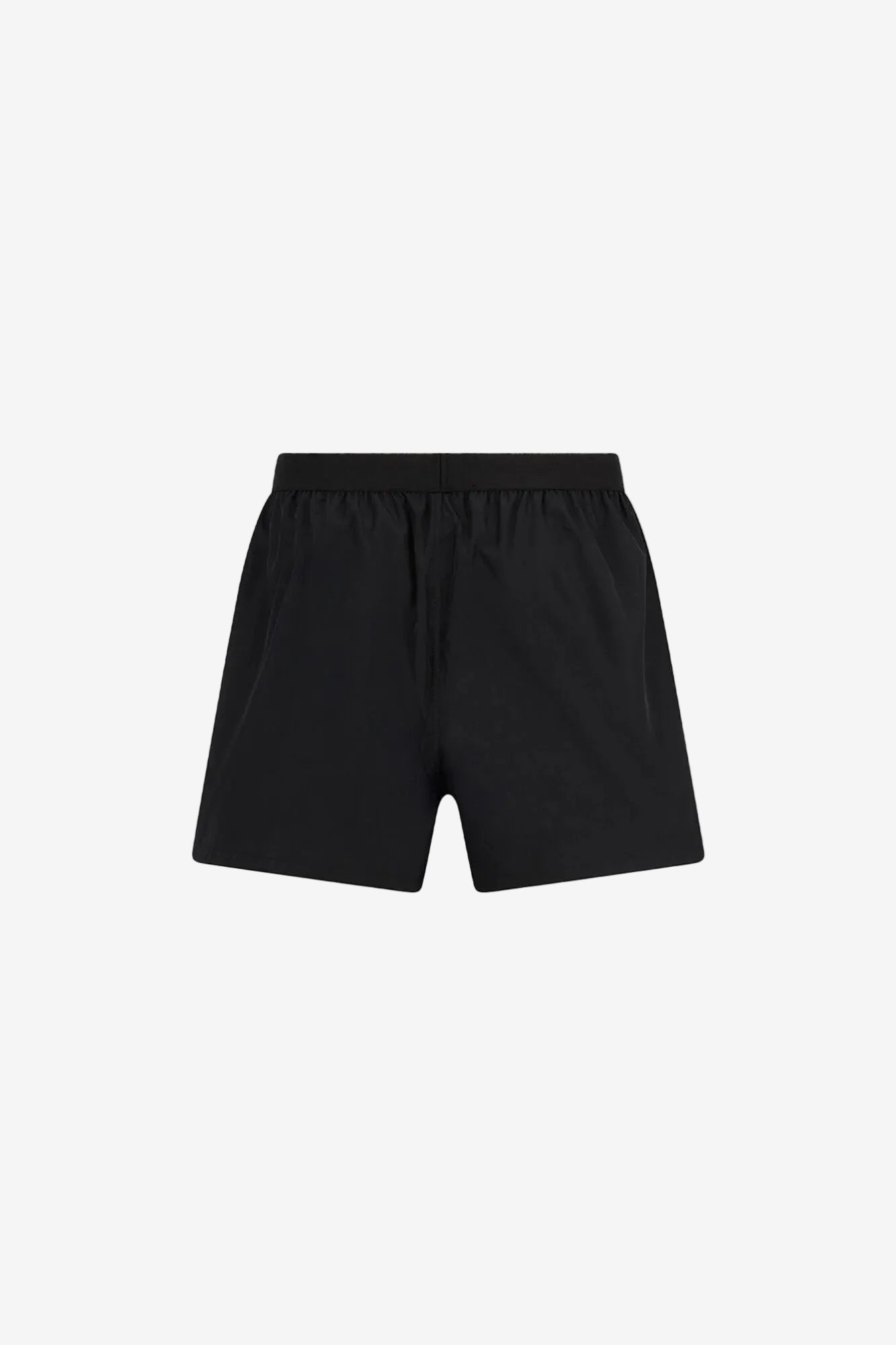 Black shorts with Dsquared2 logo on a light gray background