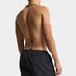 Men's Black Swim Shorts with Logo Print