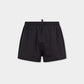 Men's Black Swim Shorts with Logo Print