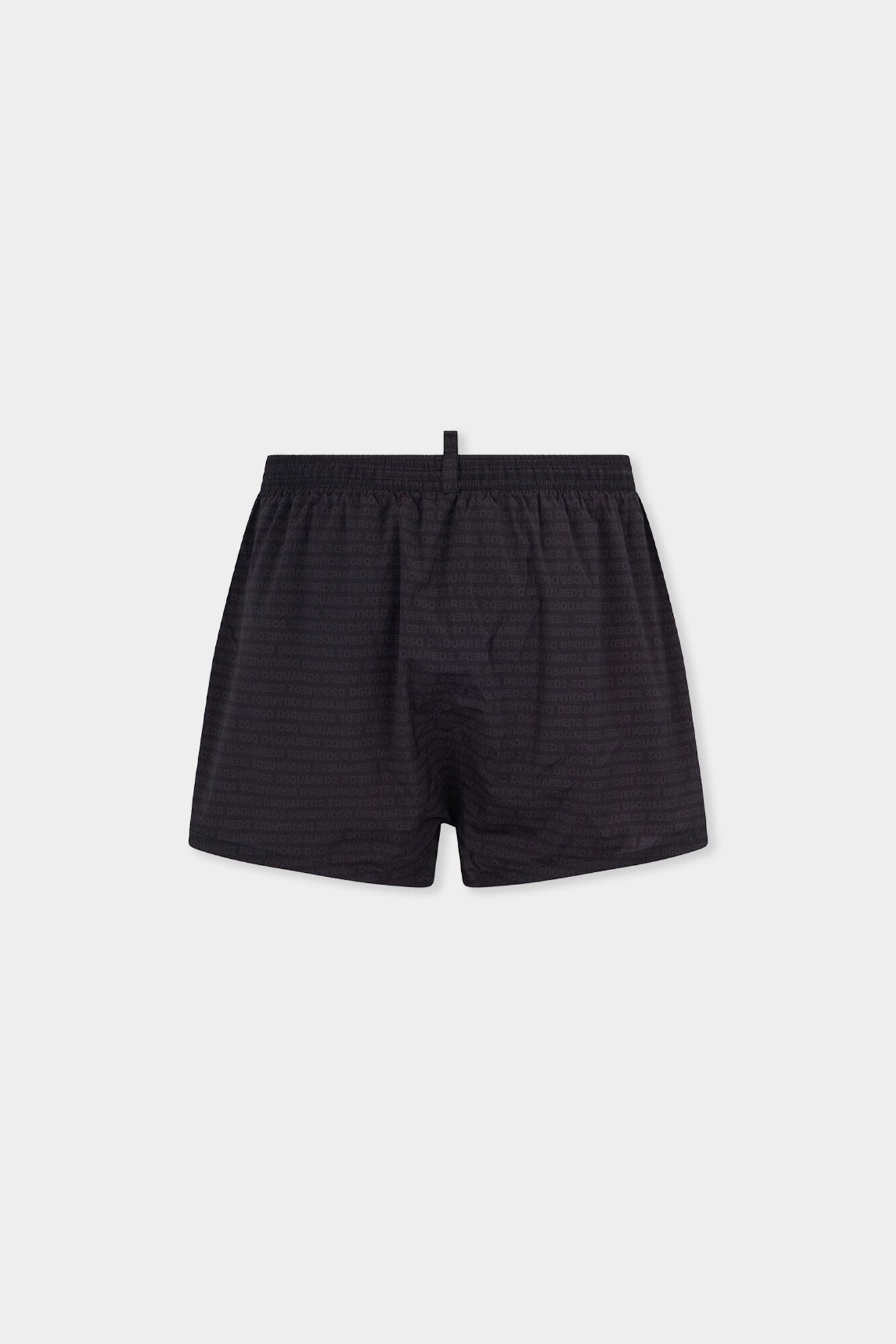 Men's Black Swim Shorts with Logo Print