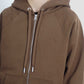 Small ADC Embossed Zipped Hoodie With Hood