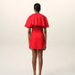 Wool Shirt Dress With Ruff