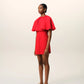Wool Shirt Dress With Ruff