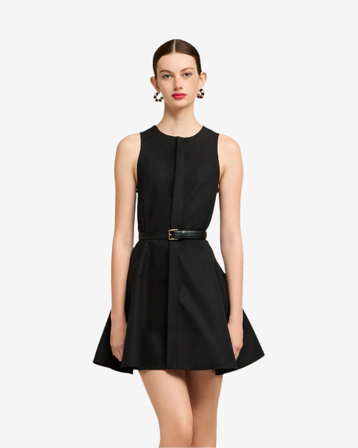 Short Dress with Hidden Placket