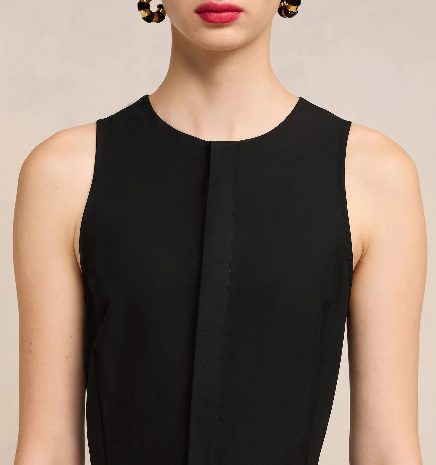 Short Dress with Hidden Placket