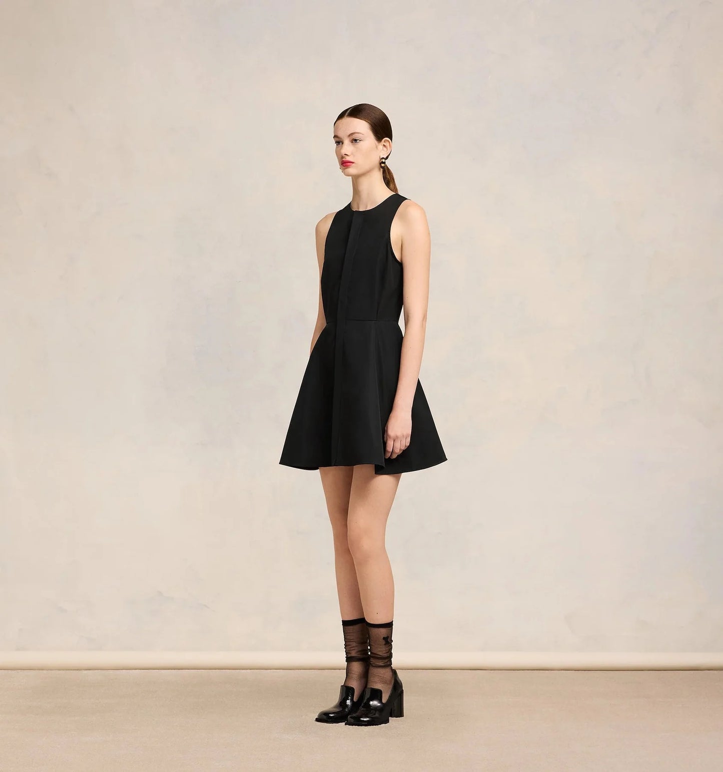 Short Dress with Hidden Placket