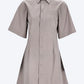 Cotton Short Sleeve Shirt Dress