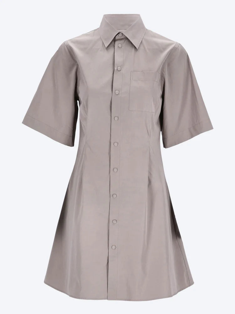 Cotton Short Sleeve Shirt Dress