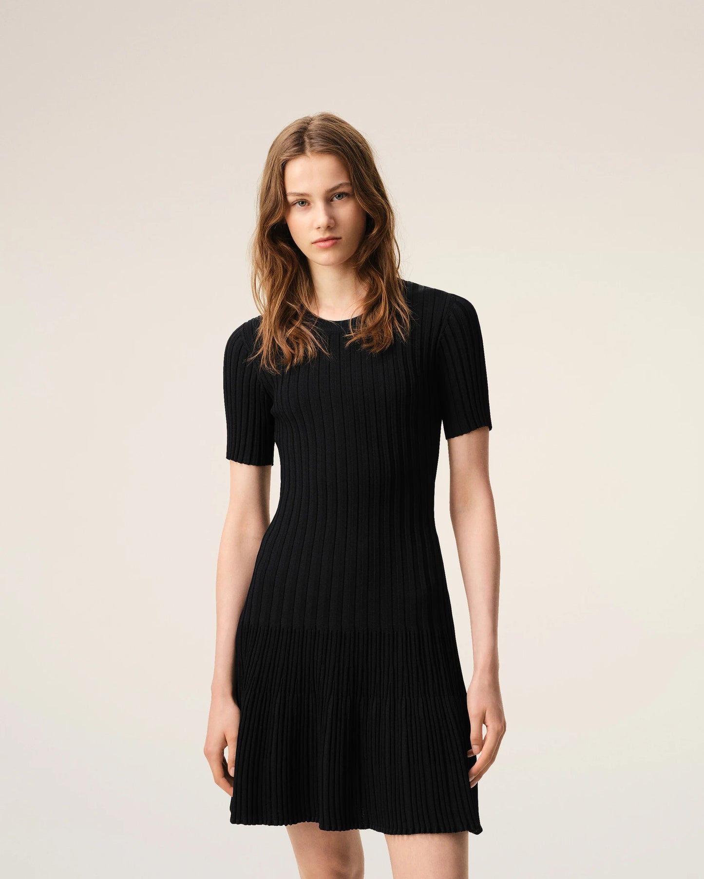 Knit Mini Godet Dress