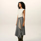 Wool Midi Herringbone Wrapped Skirt