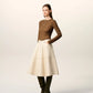 White Cotton Midi Skirt