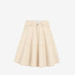 White Cotton Midi Skirt