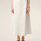 Long trapeze skirt in light cotton gabardine