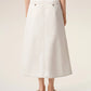 Long trapeze skirt in light cotton gabardine