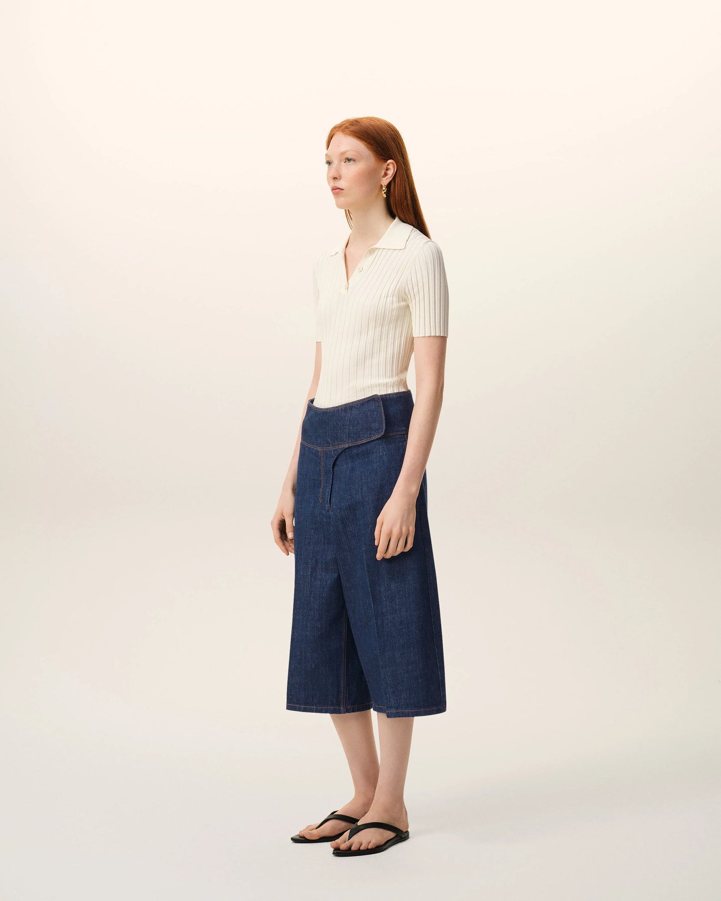 Wrapped Belted Bermuda Shorts