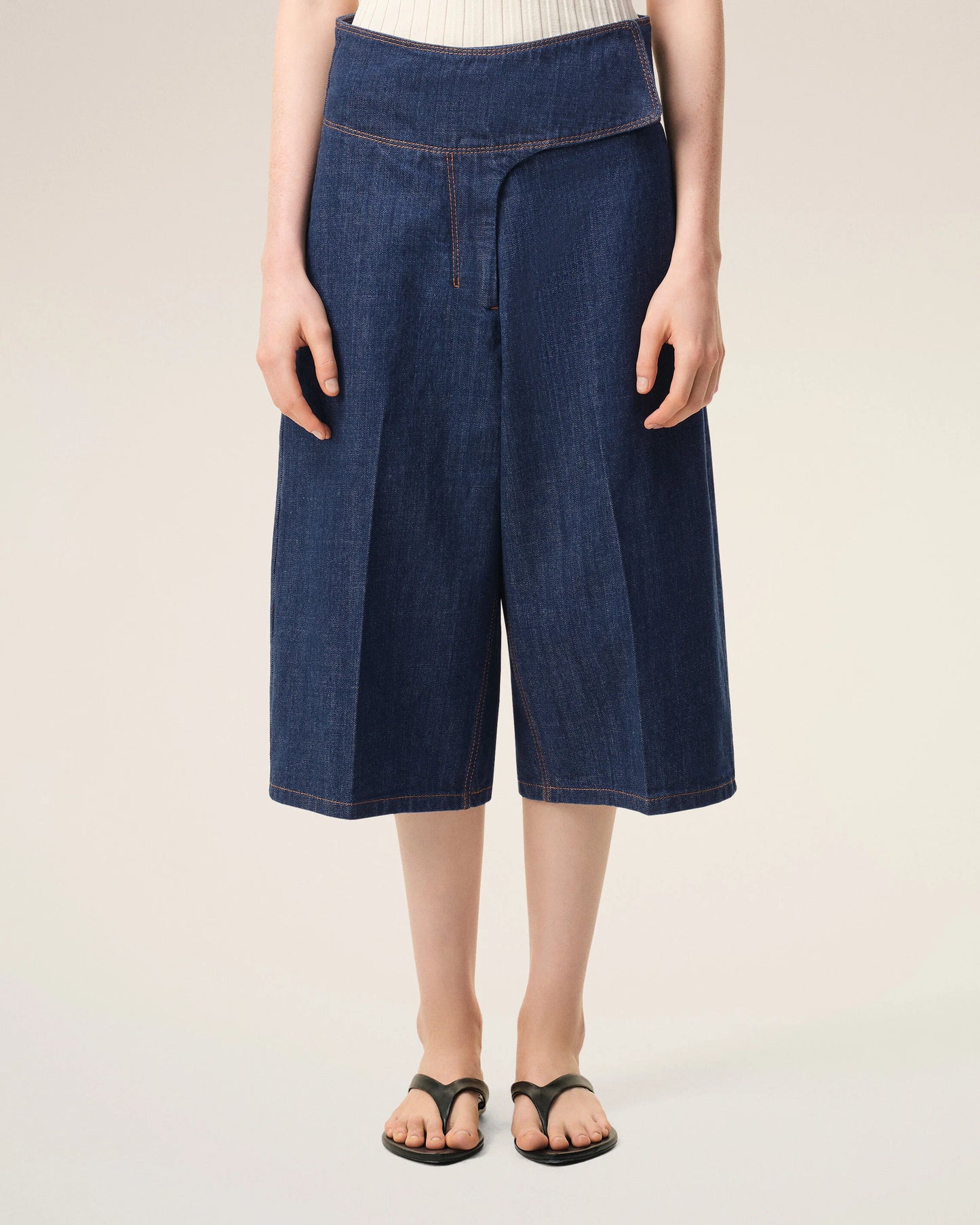 Wrapped Belted Bermuda Shorts