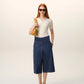 Wrapped Belted Bermuda Shorts