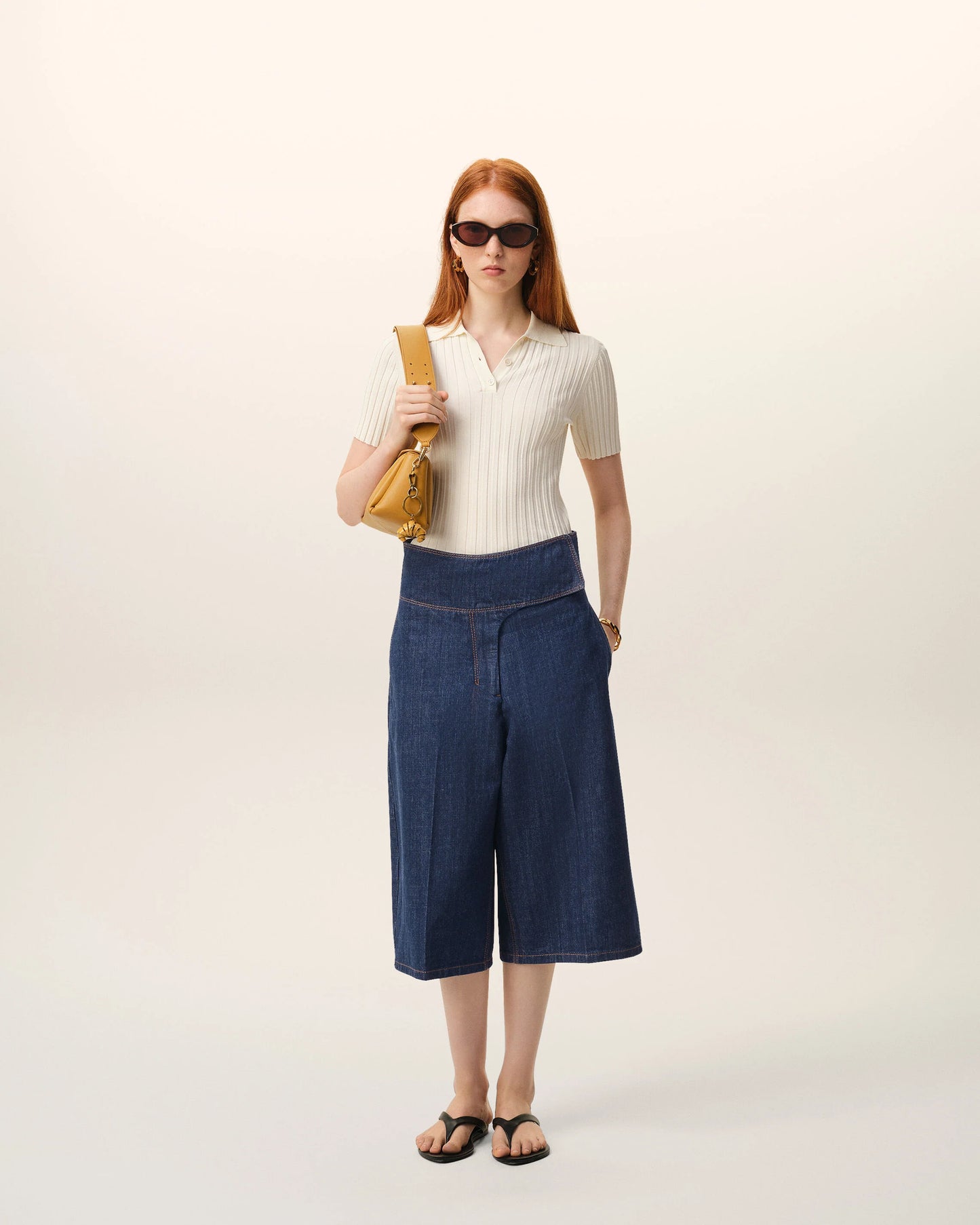 Wrapped Belted Bermuda Shorts
