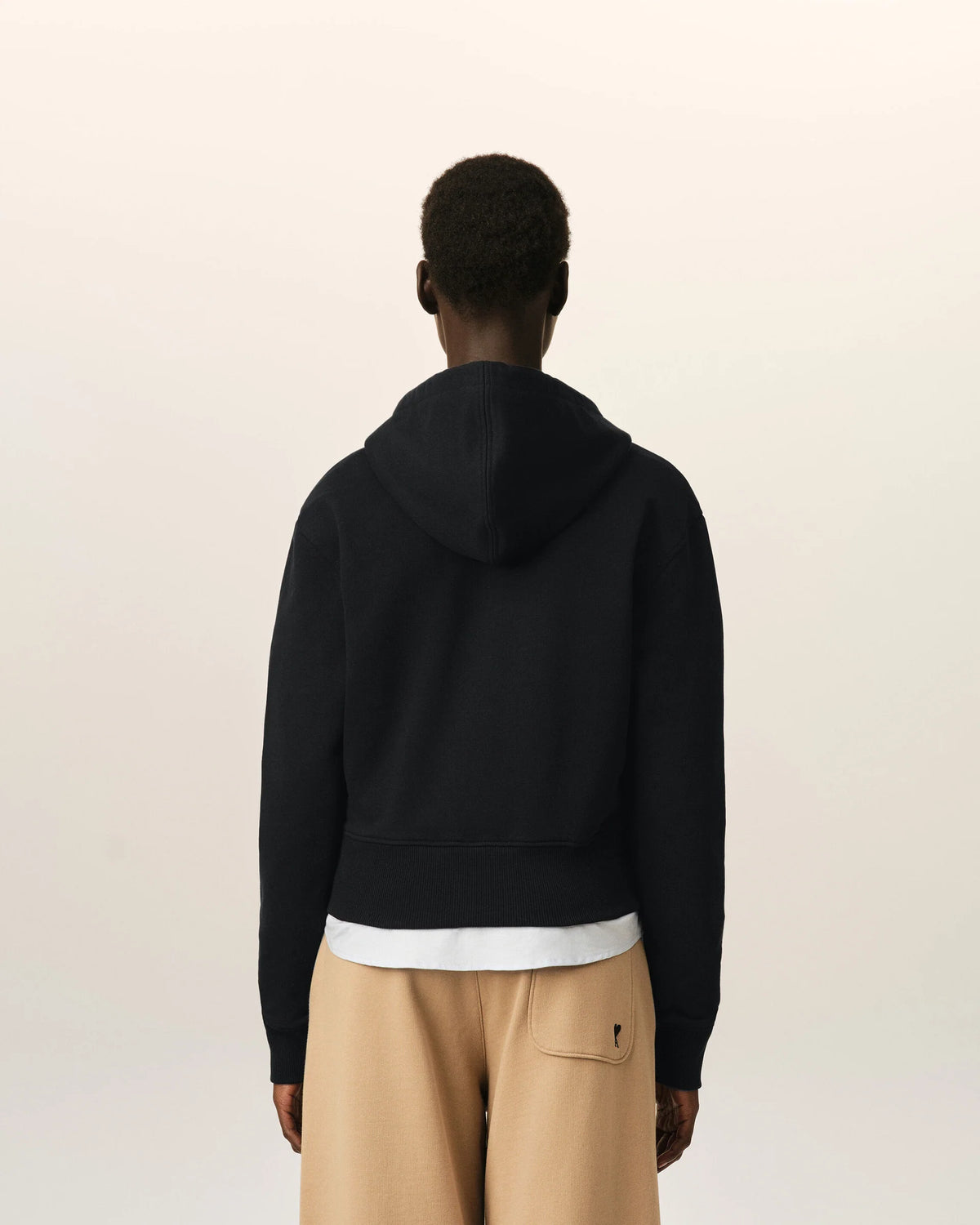 Zipped Cotton Hoodie With Ami de Coeur