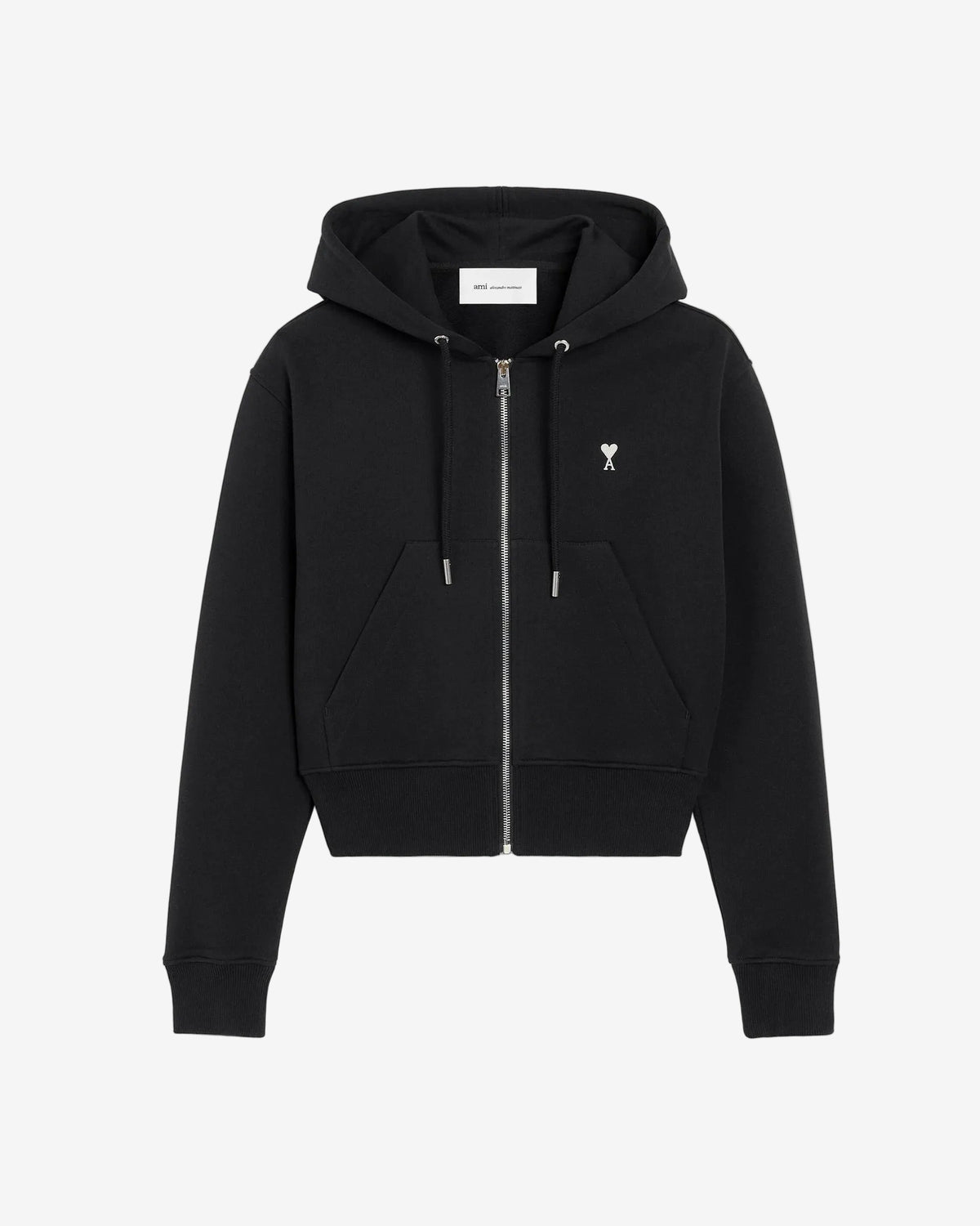 Zipped Cotton Hoodie With Ami de Coeur